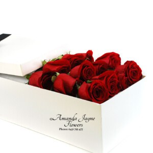 12 Long Stemmed Red Roses – Thinking of you!