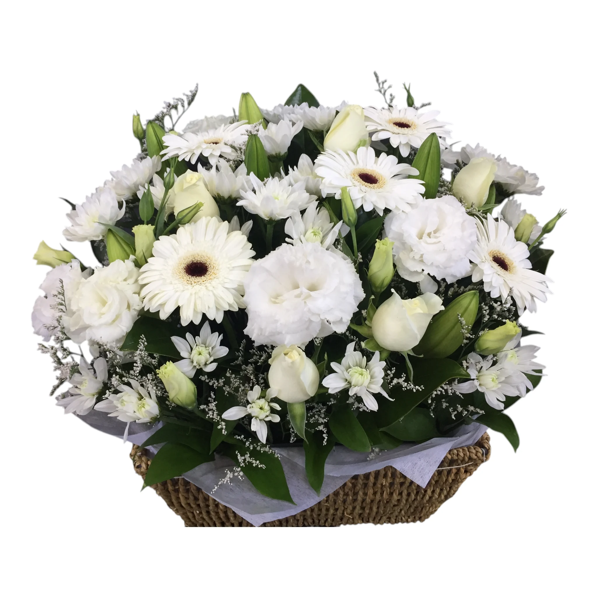 Noosa Classic White Flower Basket
