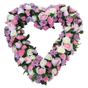 Roseate Embrace Wreath perfect for a funeral flowers.